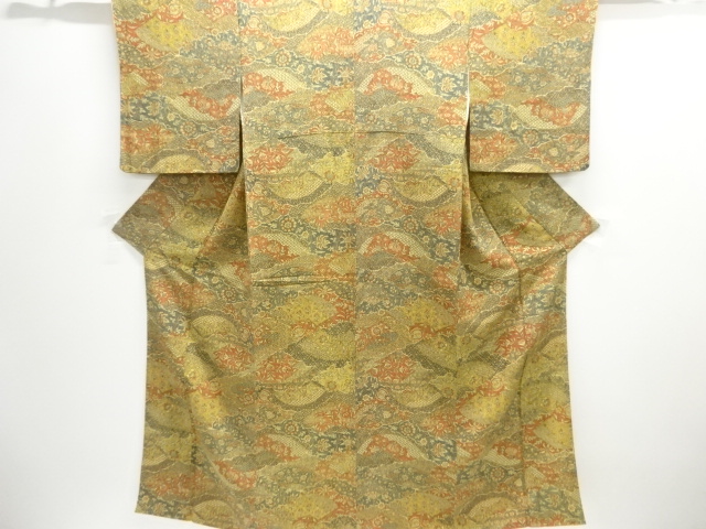 JAPANESE KIMONO / KOMON / CHIRIMEN / JIGAMI PATTERN / ARTIST WORK
